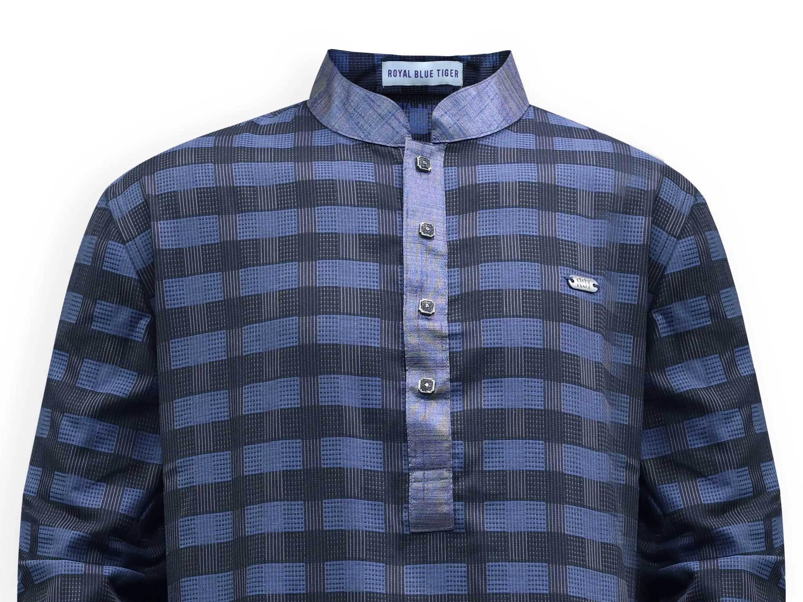 FANCY CHECK BLUE image 2