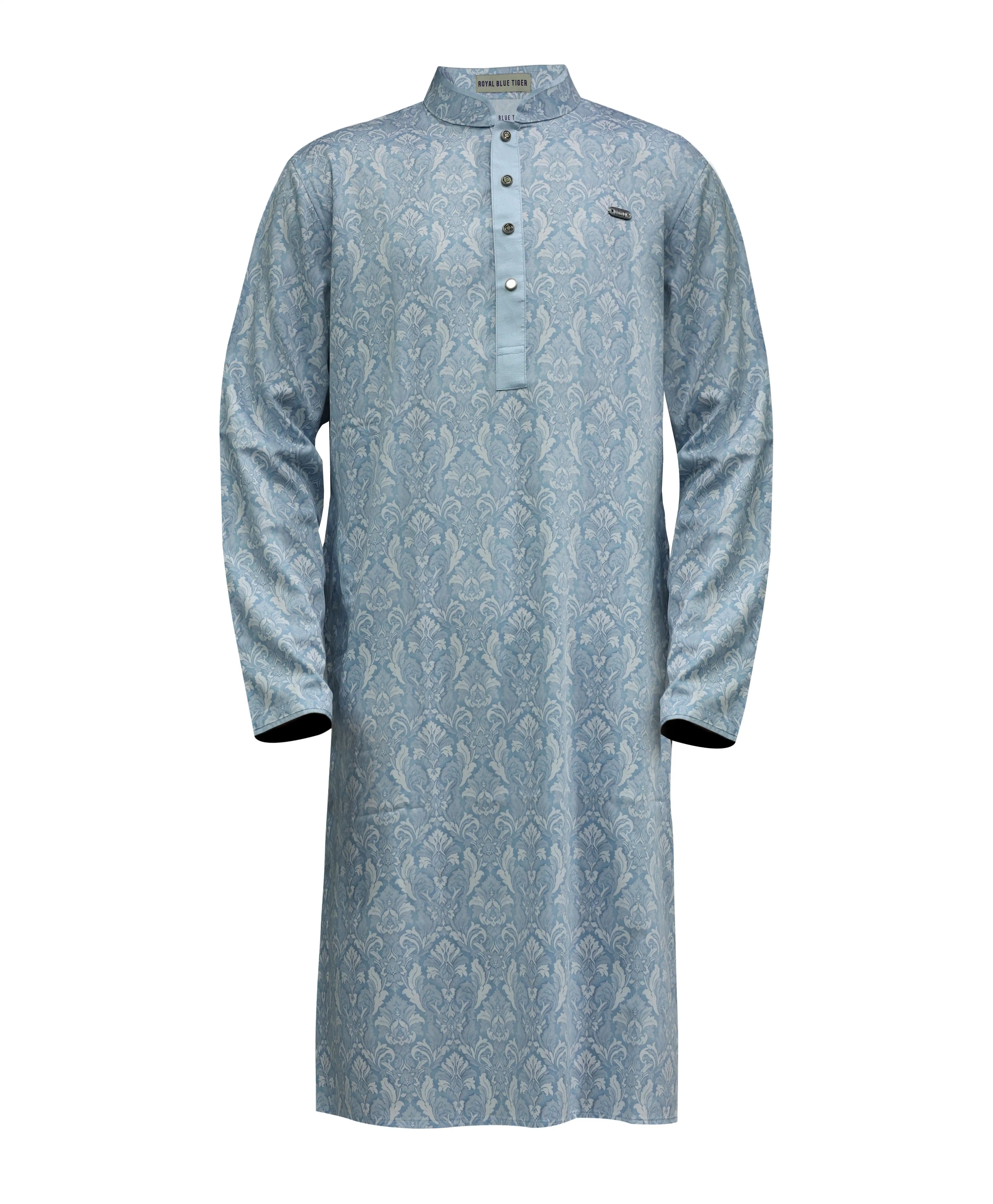 CHINA PRINT SKY BLUE PREMIUM PANJABI